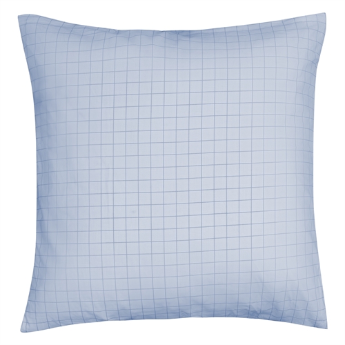 100% katoenen Kussensloop - 60x63 cm - Blauw geruit Kussensloop - Nordstrand Home dekbedovertrek