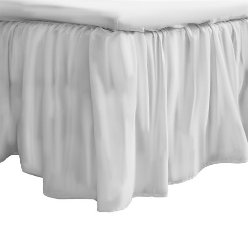 Glanzend bedrok 90x200 cm - 100% katoensatijn - 45 cm zijkant hoogte - Witte bedrok By Night