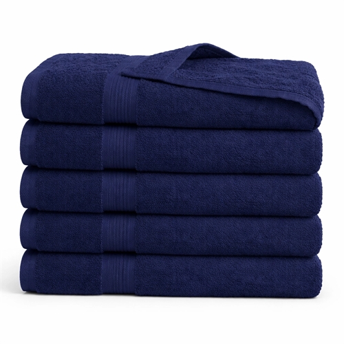 Bamboe handdoek - Badlaken 100x150 cm - Bamboe/katoen - Donkerblauw