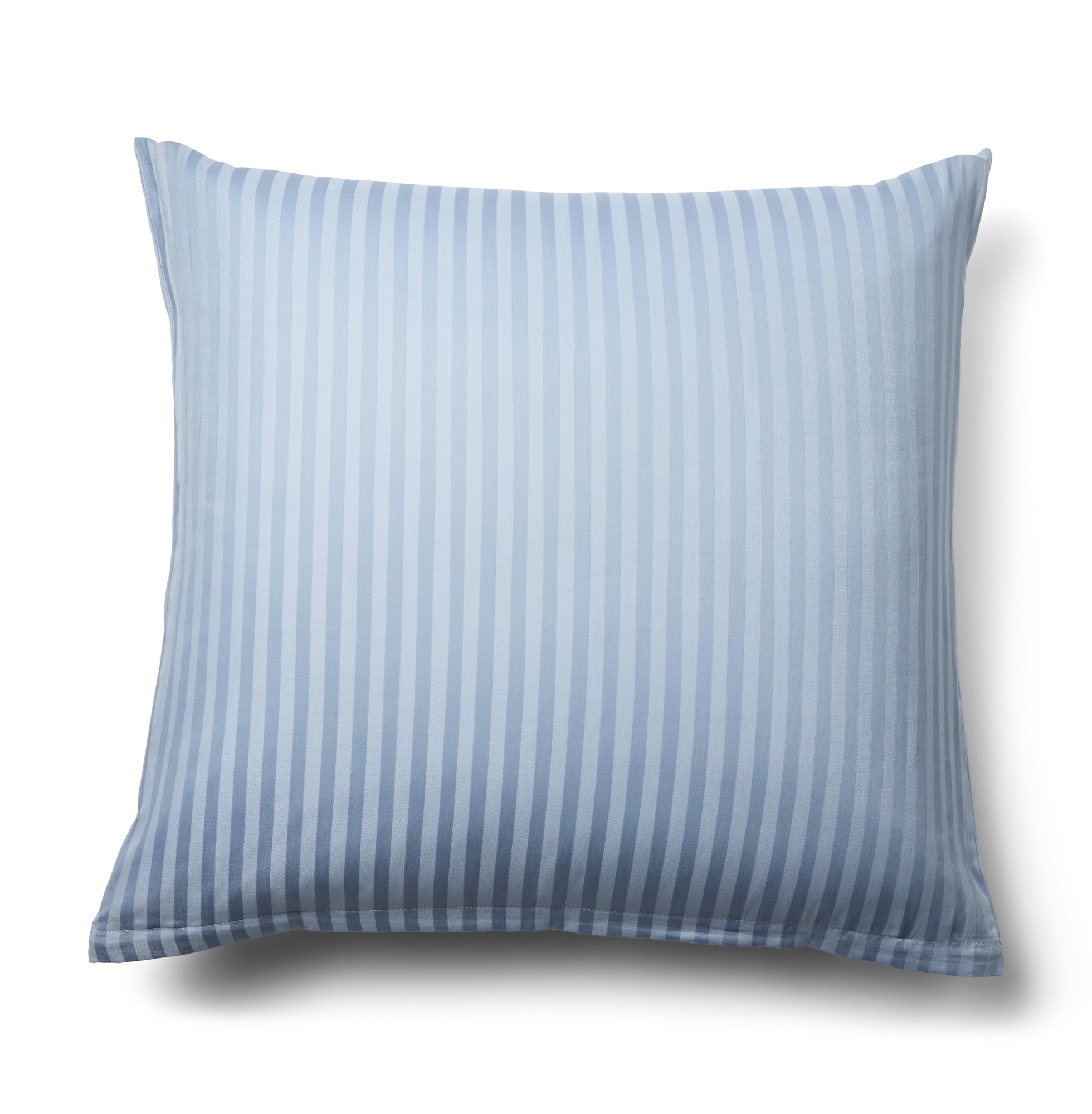 Kussensloop 60x63 cm - 100% katoensatijn - Klassieke lichtblauwe strepen