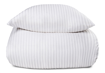Beddengoed van 100% katoen satijn - 140x220 cm - Witte effen beddengoedset - Borg Living beddengoed