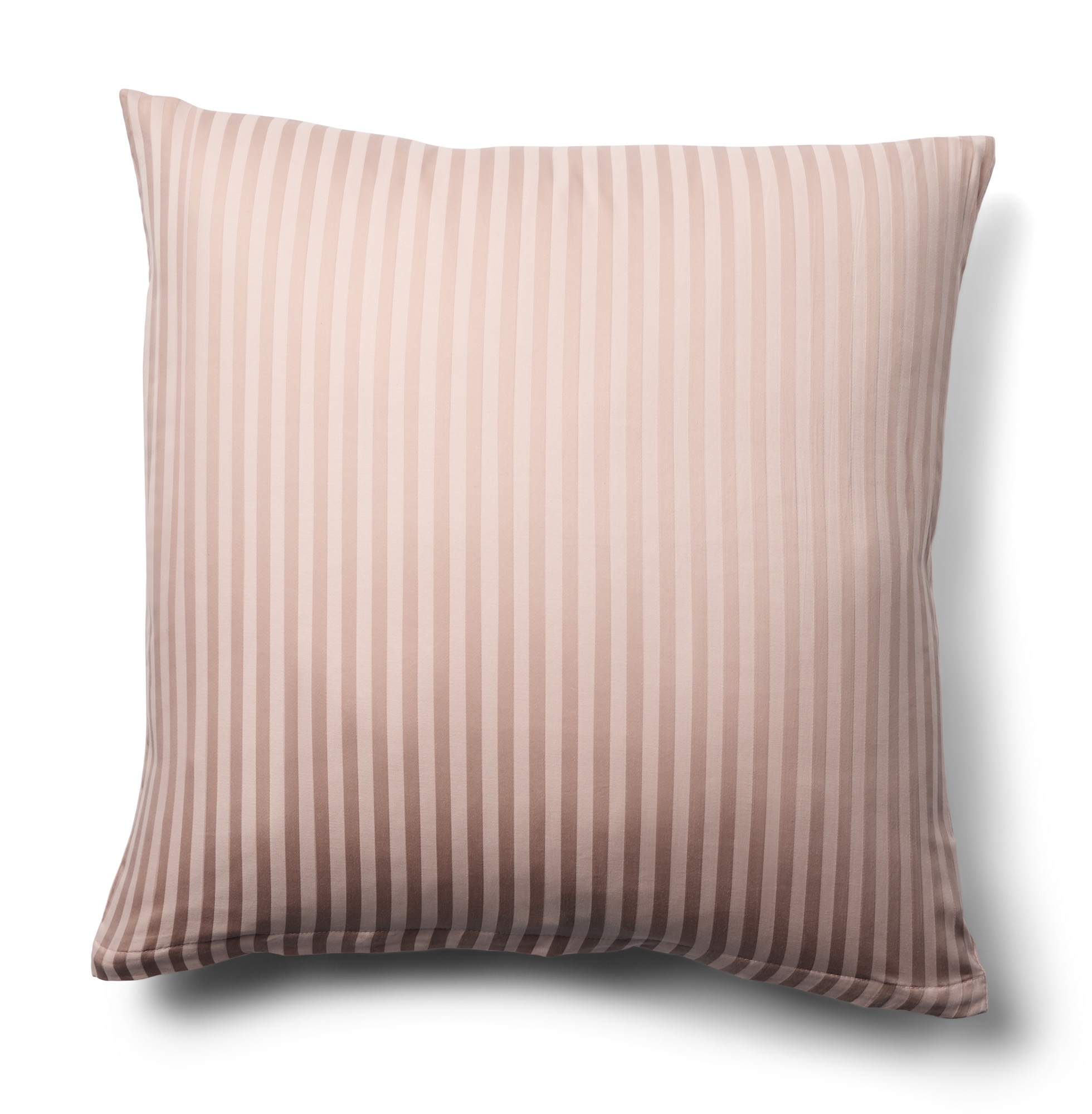 Kussensloop 60x63 cm - 100% katoensatijn - Klassieke lichtroze strepen