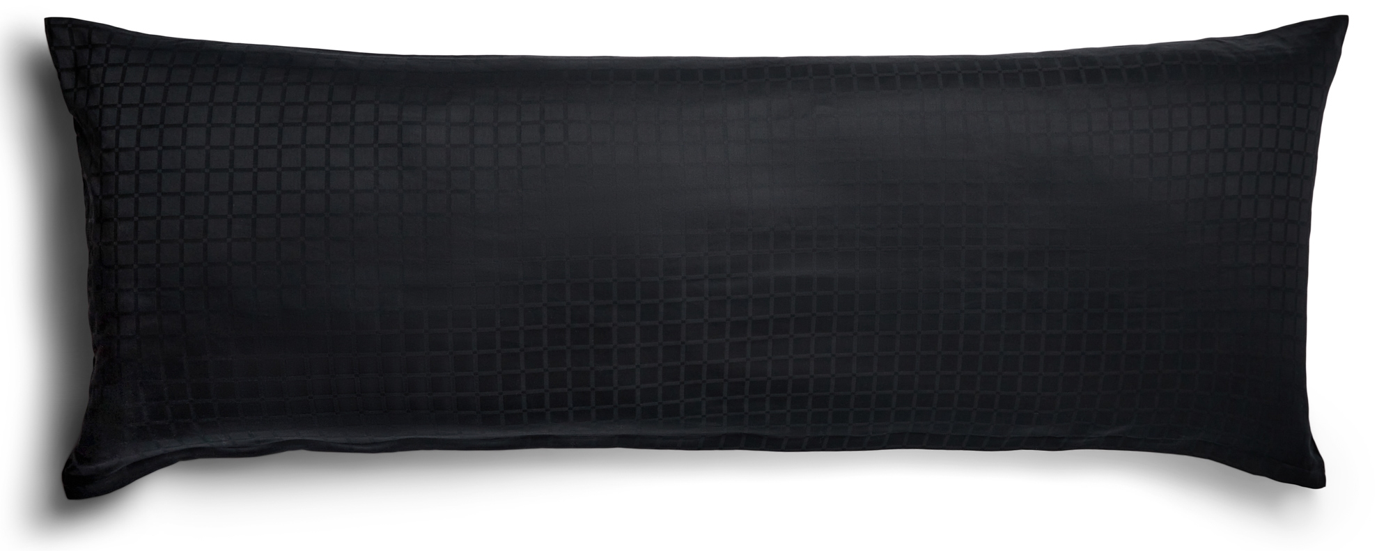 Kussensloop 50x150 cm - 100% katoensatijn - Multikussen - Zwart jacquardgeweven