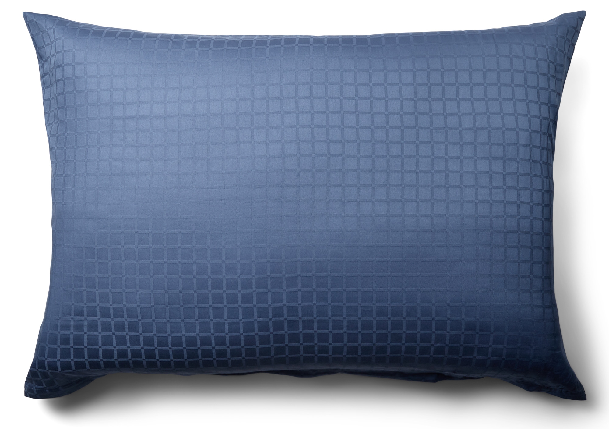 Kussensloop 70x100 cm - 100% katoensatijn - kussen voor het hoofdbord - blauw jacquardgeweven