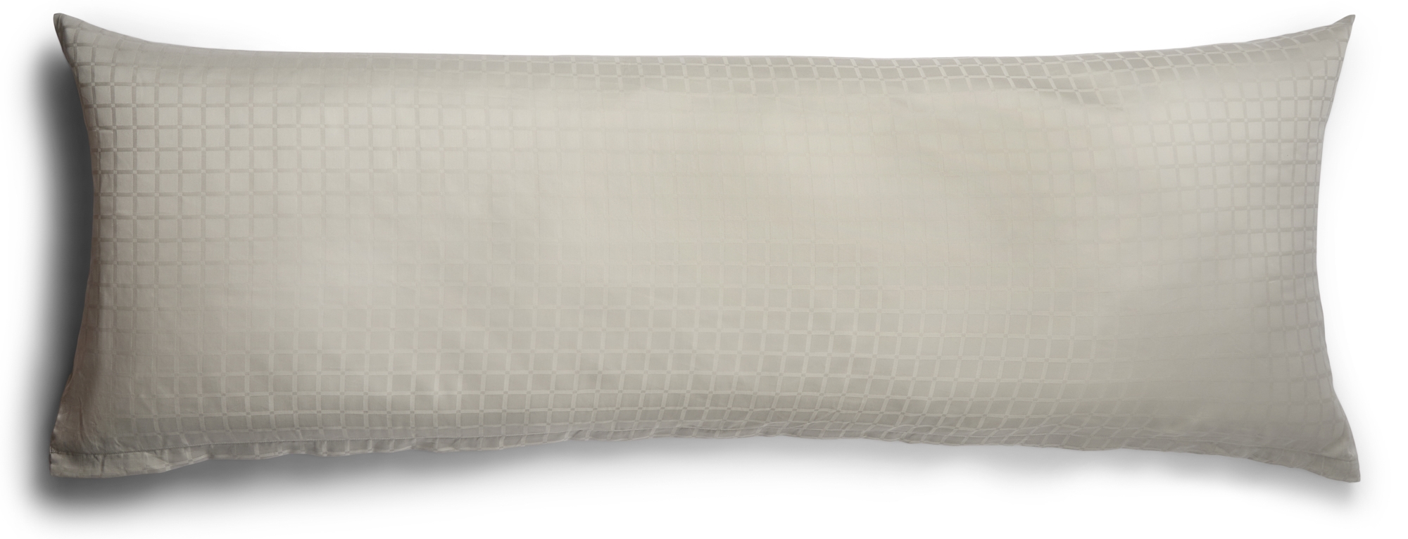 Kussensloop 50x150 cm - 100% katoen satijn - Multikussen - Zandkleurig jacquardgeweven