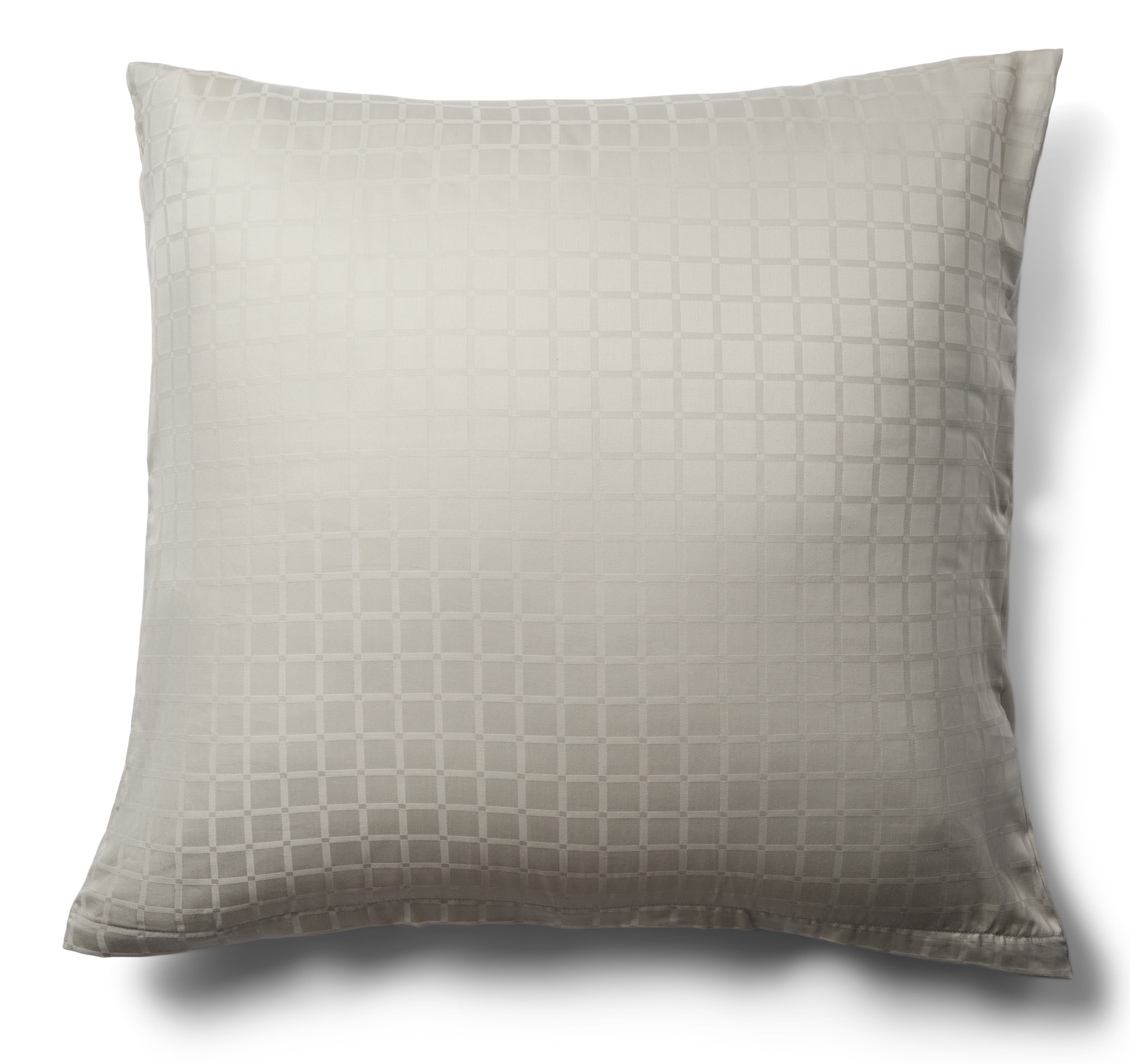 Kussensloop 60x63 cm - 100% katoensatijn - Zandkleurig jacquardgeweven - Effen