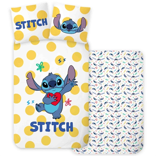 Lilo en Stitch beddengoed 140x200 cm - Omkeerbaar dekbedovertrek met Stitch - 100% zacht katoenen beddengoed