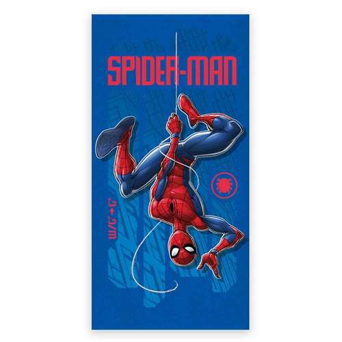 Badhanddoek - Blauwe Spiderman handdoek - 70x140 cm - 100% zacht katoen
