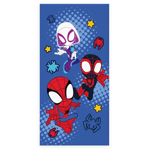 Badhanddoek - Blauwe Spidey handdoek - 70x140 cm - 100% zacht katoen