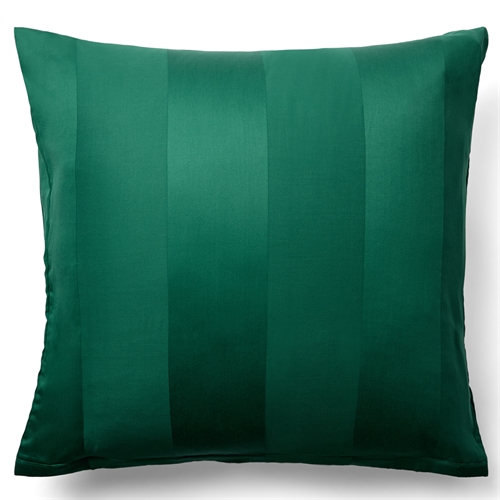Kussensloop 60x63 cm - 100% katoensatijn - Lone groen - Gestreept, jacquardgeweven kussensloop - Extra zacht kussensloop van By Borg