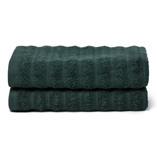 Handdoeken 2 st. 100% gekamd katoen - Zachte groene handdoeken 50x100 cm van Borg Living