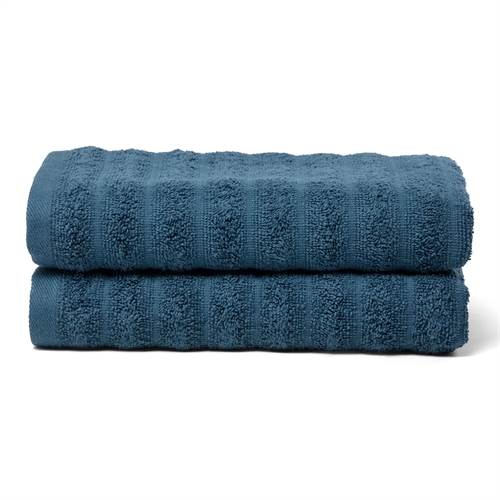 Handdoeken 2 st. 100% gekamd katoen - Zachte blauwe handdoeken 50x100 cm van Borg Living