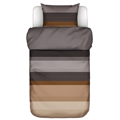 Marc O'Polo beddengoed - 100% enzymgewassen katoenen dekbedovertrekset - Kiya Warm Charcoal bedlinnen