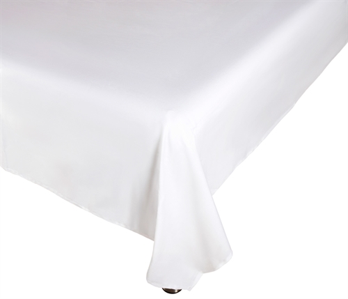 Laken - 150x250 cm - Wit - 100% katoen satijn - Plat laken