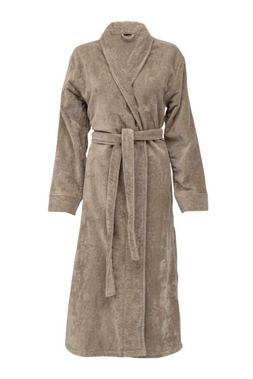 Badjas - Grootte S/M - Svanen beige - 100% extra fijn katoen - Høie of Scandinavia