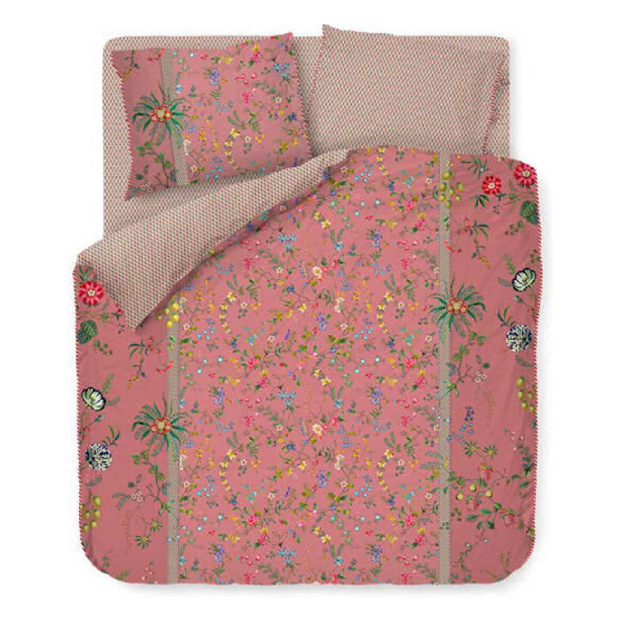 Bloemen beddengoed - 140x200 cm - Petites fleur pink - 2 in 1 set - 100% katoen - Pip studio beddengoed