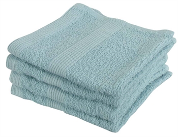 Wasdoeken 4-pack - 100% Zacht katoen met hoge absorptievermogen - 30x30 cm - Blauwe wasdoeken van het Deense merk By Borg