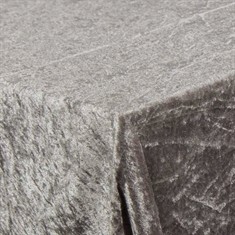 Velour tafelkleed - Grå tafellaken - Nervøs velour - Borg Living
