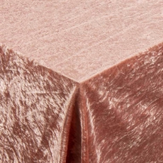 Velours tafelkleed - Roze - Geribd velours - Borg Living