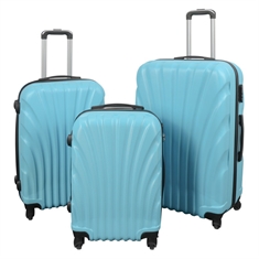 Koffer - Schelp lichtblauw - Praktische hardcase koffer