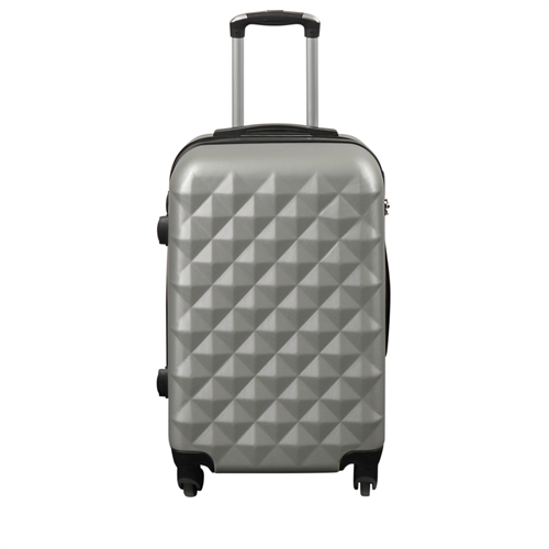 Handbagage koffer - Hardcase lichtgewicht koffer - Grootte klein - Diamant grijs