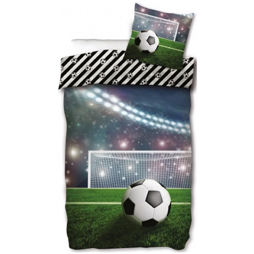 Voetbal beddengoed - 140x200 cm - Stadion - Dekbedovertrek met 2-in-1 design - 100% katoenen dekbedovertrekset