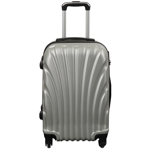 Handbagage koffer - Hardcase lichtgewicht koffer - Kleine afmeting - Grijze Mossel