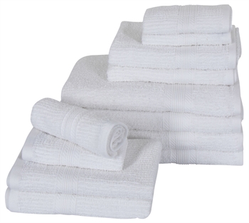 Handdoekenpakket 12 stuks. zachte handdoeken van 100% gekamd katoen - Witte handdoeken van Borg Living
