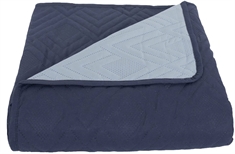 Bedsprei - Omkeerbare sprei voor het bed - Donkerblauw en lichtblauw - Borg Living