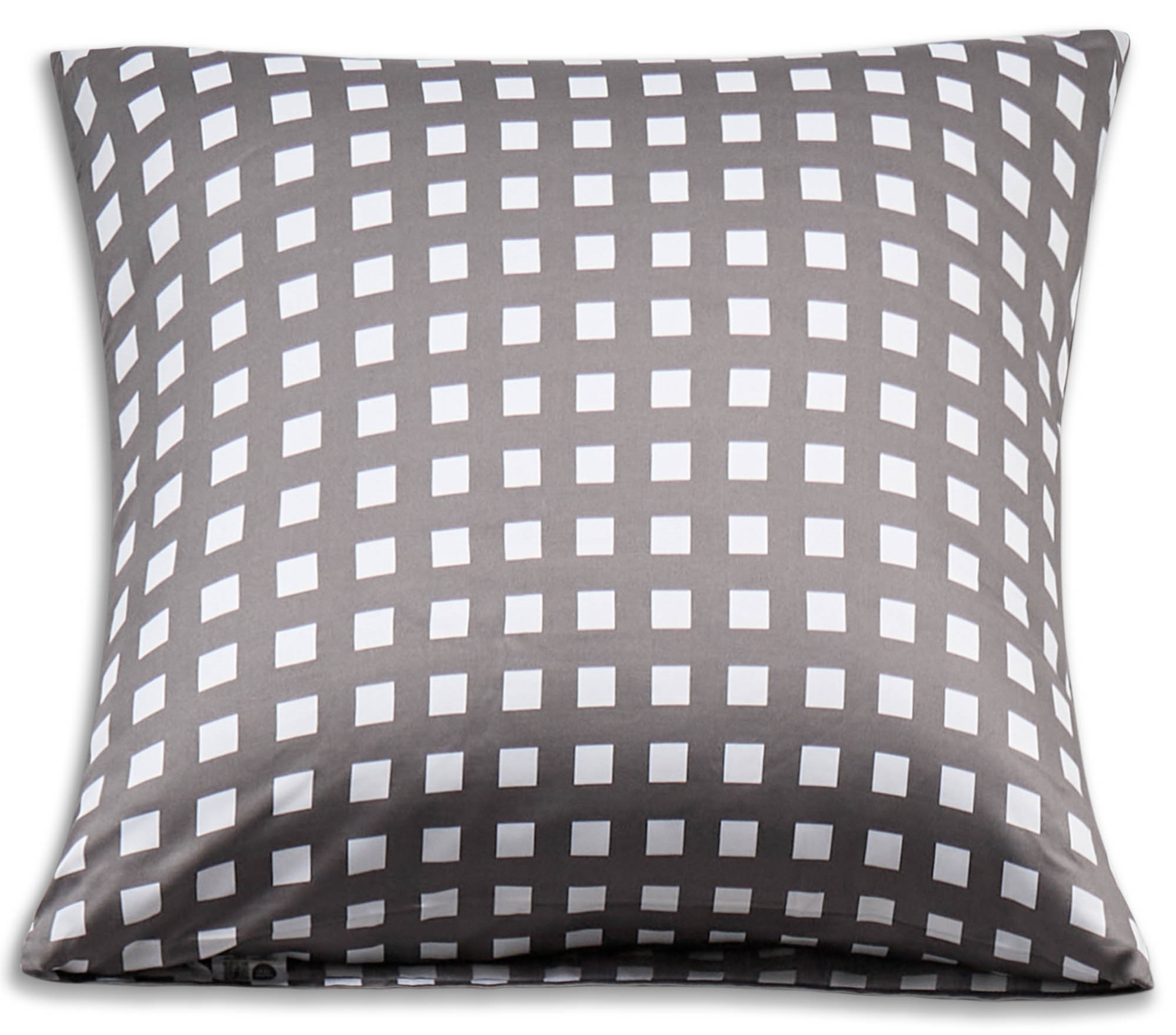 Bamboe kussensloop 60x63 cm - 100% bamboe - Grijs geruit