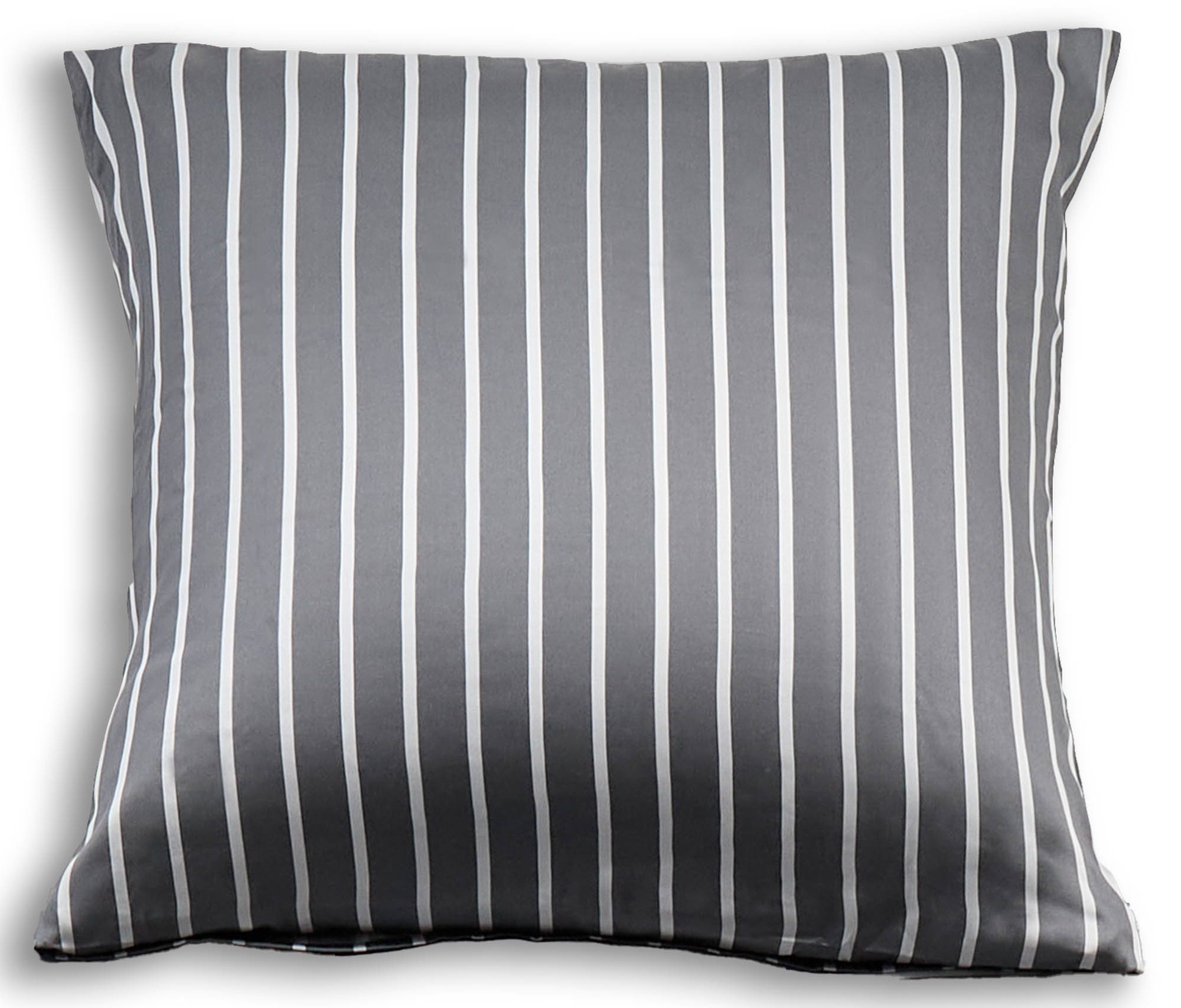 Bamboe kussensloop 60x63 cm - 100% bamboe - Grijs gestreept