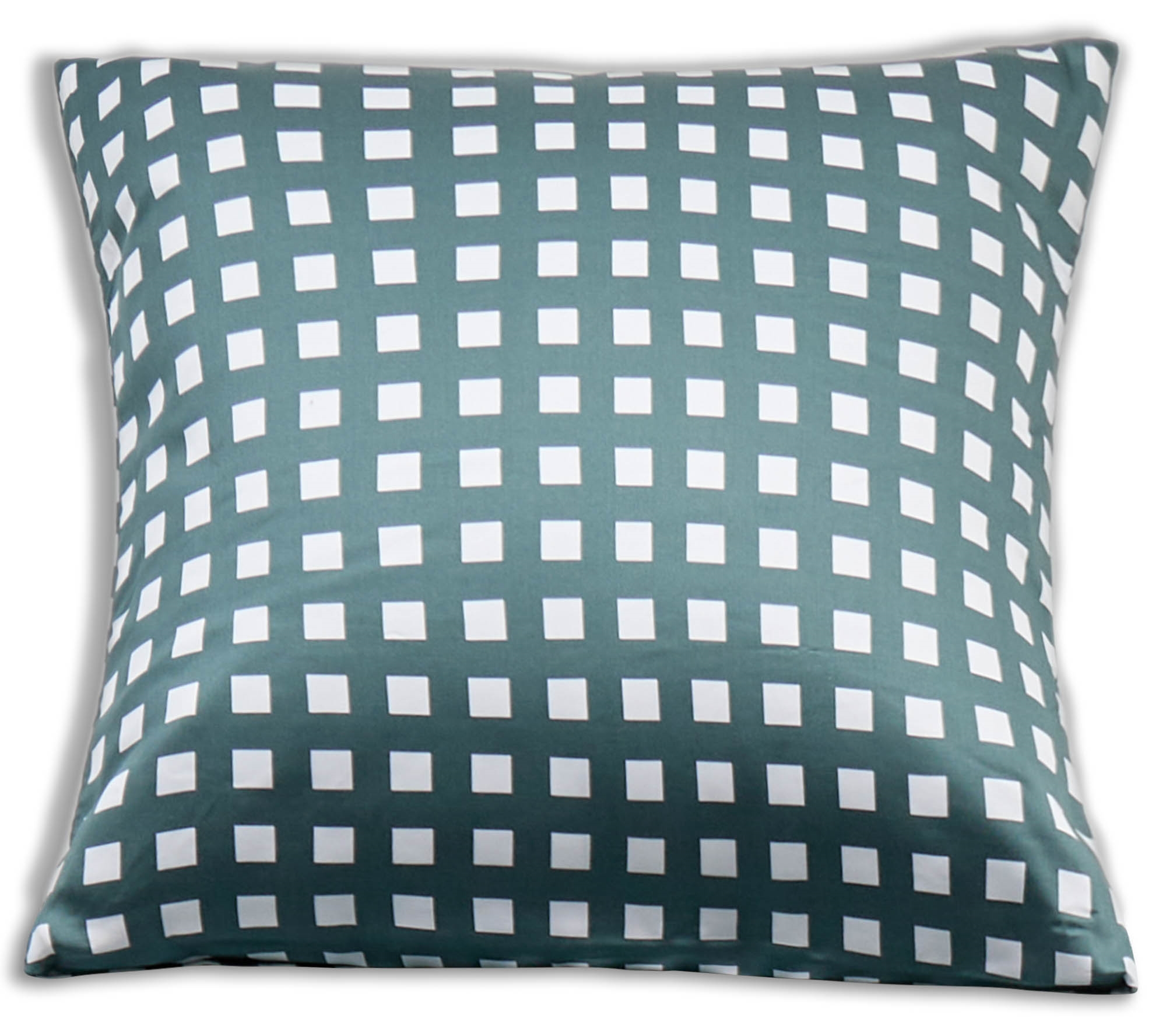 Bamboe kussensloop 60x63 cm - 100% bamboe - groen geruit