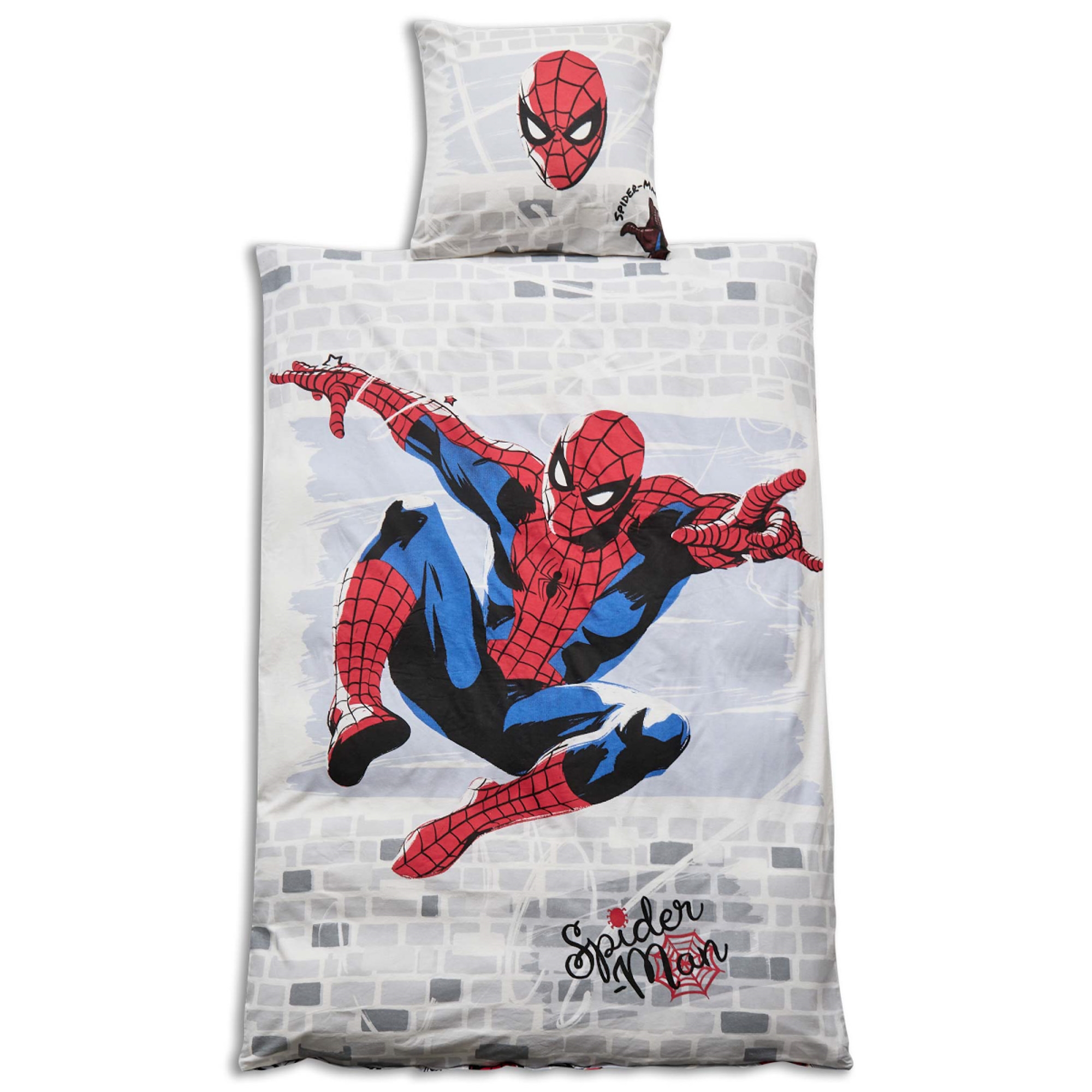 Spiderman beddengoed - 100% katoenen flanel beddengoed - Kinderbeddengoed 140x200 cm