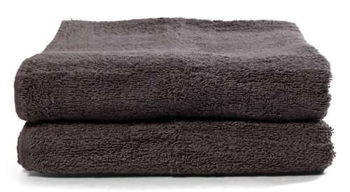 Badhanddoeken - 2 stuks 70x140 cm - Donkergrijs - 100% Katoen - Handdoekpakket van scandinavisch textiel