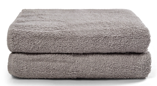 Handdoeken - 2 stuks 50x100 cm - Lichtgrijs - 100% katoen - Handdoekenpakket van scandinavisch textiel