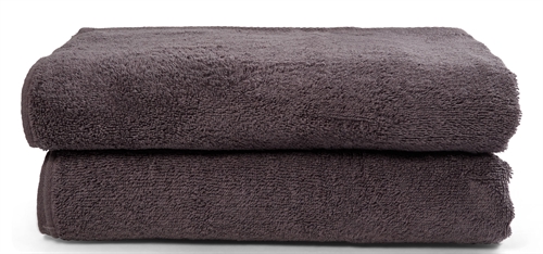 Handdoeken - 2 stuks 50x100 cm - Donkergrijs - 100% Katoen - Handdoekpakket van scandinavisch textiel