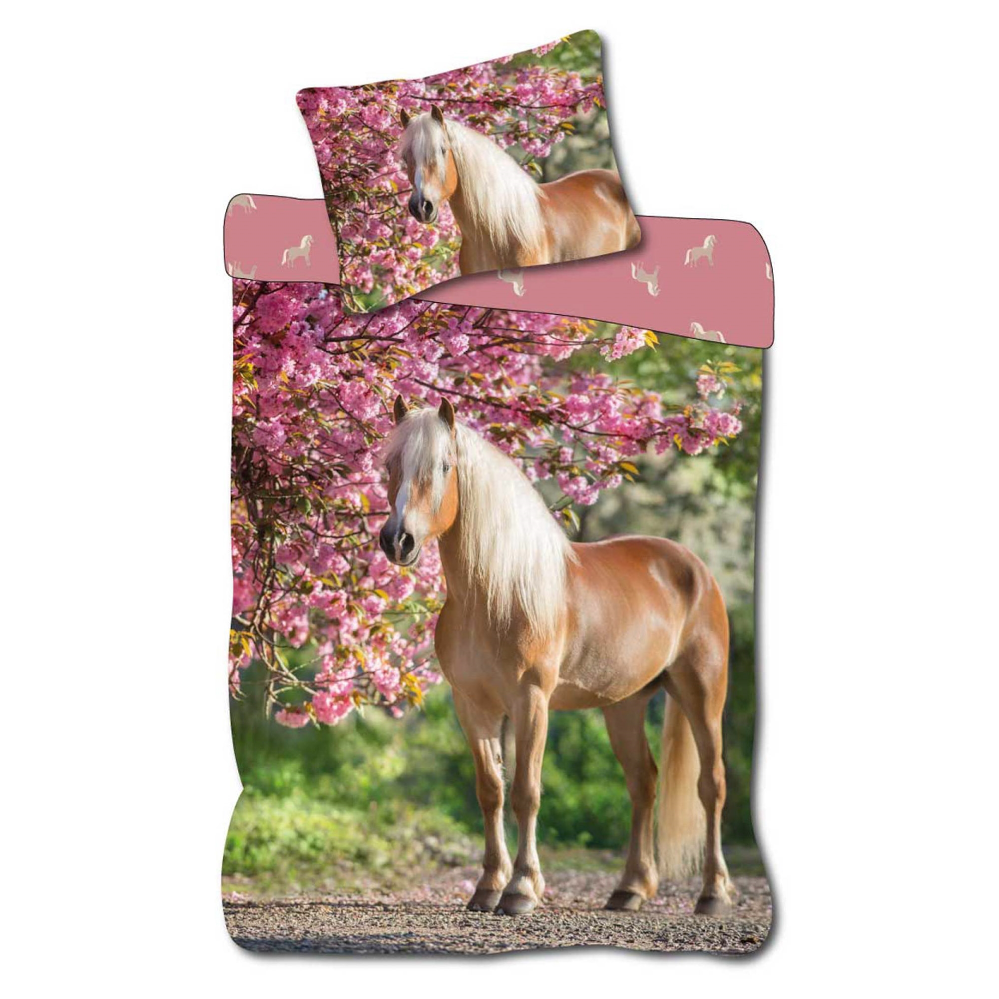 Paarden beddengoed - 100% katoen - Junior beddengoed 100x140 cm