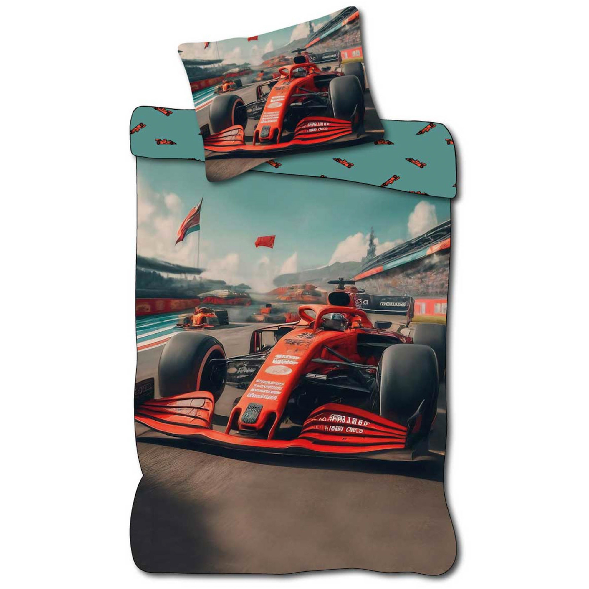 Formule 1-beddengoed - 100% katoen - Juniorbeddengoed 100x140 cm - Formule 1-auto