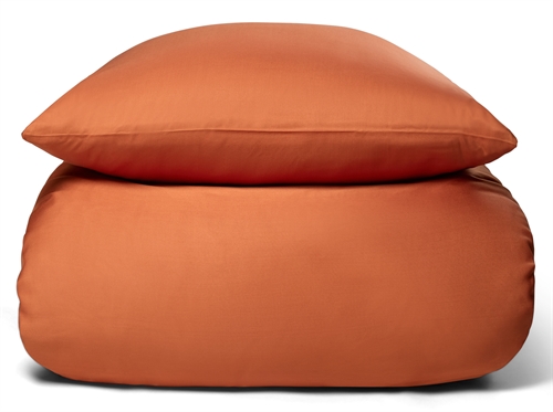 Bamboe beddengoed - 100% natuurlijk bamboe - 140x220 cm - Oranje, satijn geweven beddengoedset