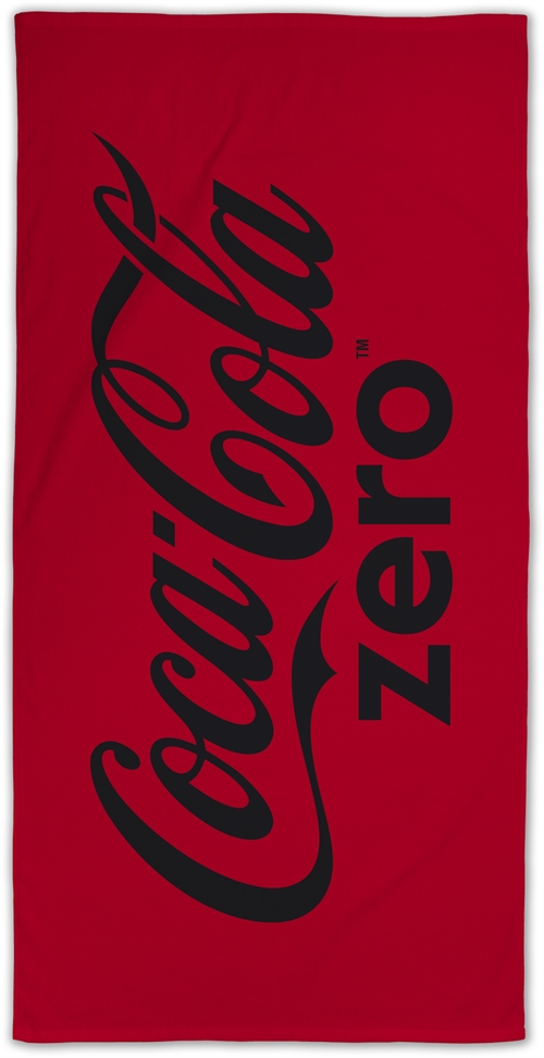 Coca Cola Zero handdoek - 70x140 cm - 100% katoen - Zachte badhanddoek met Coca Cola Zero logo