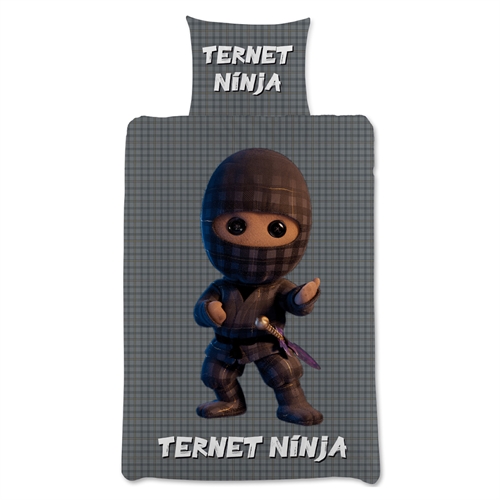 Geruit Ninja beddengoed - Zachte en heerlijke katoenen kwaliteit - 140x200 cm - Super coole dekbedovertrek