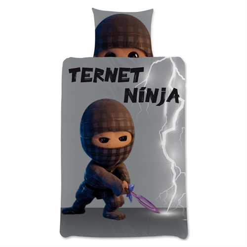 Geruit Ninja beddengoed - Zachte en heerlijke katoenen kwaliteit - 140x200 cm - Omkeerbare dekbedovertrek