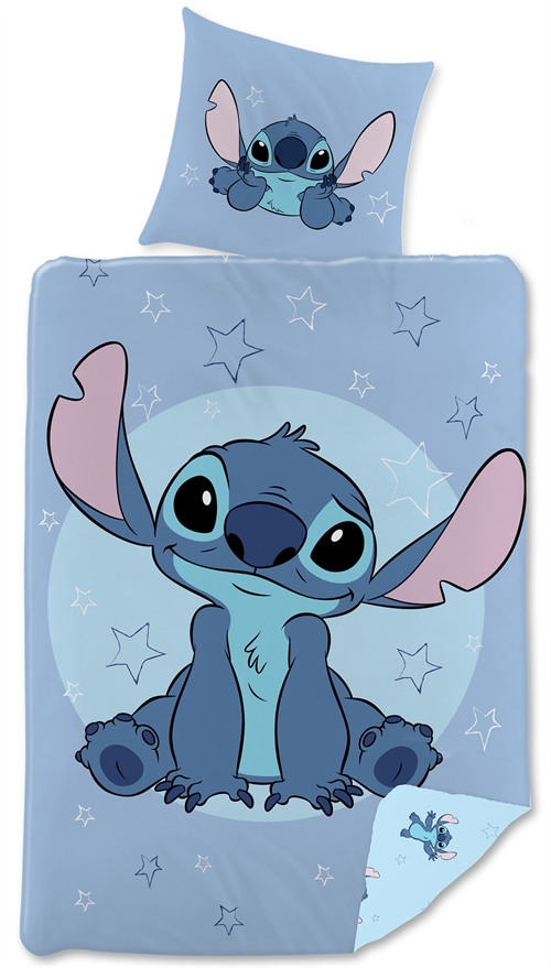 Stitch beddengoed - 140x200 cm - Van Lilo en Stitch - Omkeerbaar design - 100% katoenen dekbedovertrek