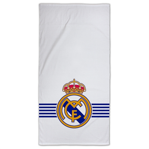 Witte Real Madrid handdoek - 70x140 cm - 100% katoen - Zachte badhanddoek met Real Madrid logo