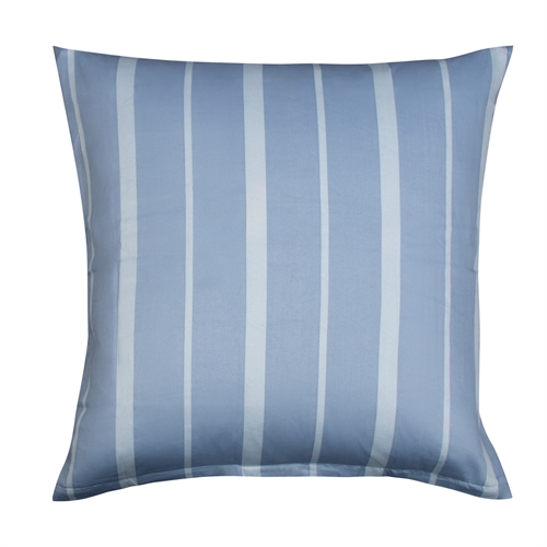 Extra zacht kussensloop 60x63 cm - 100% katoensatijn - Lichtblauw gestreept hoofdkussensloop - 300 TC kussensloop van By Borg