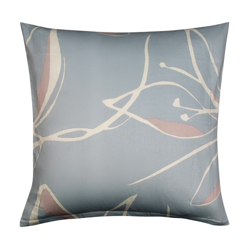 Extra zacht kussensloop 60x63 cm - 100% katoensatijn - Bloemig groen kussensloop - 300 TC kussensloop van By Borg