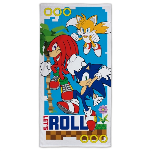 Sonic handdoek - 70x140 cm - 100% katoen - Zachte badhanddoek met Sonic The Hedgehog