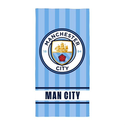 Manchester City handdoek - 70x140 cm - 100% katoen - Zachte badhanddoek met Manchester City logo