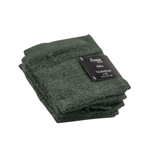 Wasdoeken 4-pack - 100% Zacht katoen met hoge absorptievermogen - 30x30 cm - Donkergroene wasdoeken van het Deense merk By Borg