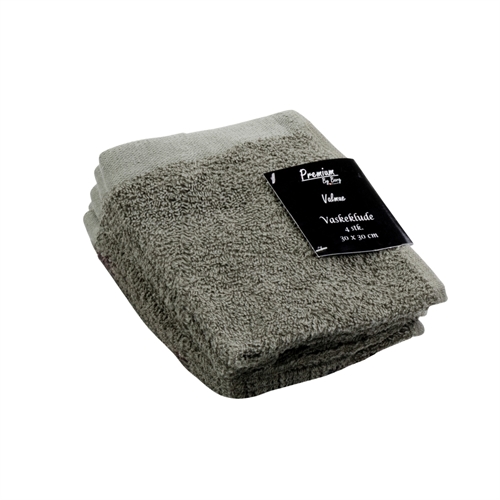 Wasdoeken 4-pack - 100% Zacht katoen met hoge absorptievermogen - 30x30 cm - Lichtgroene wasdoeken van het Deense merk By Borg